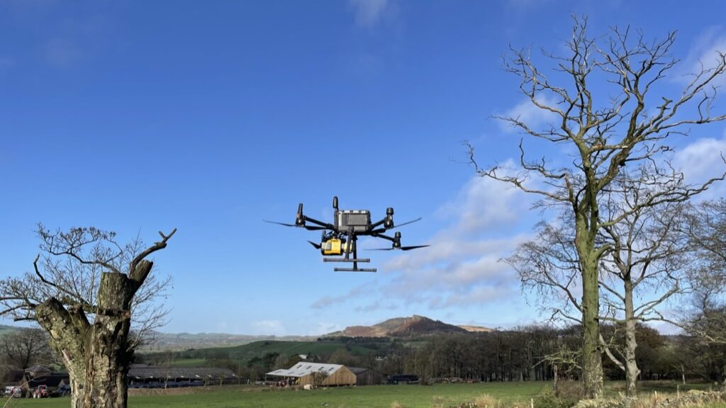 LiDAR Drone in flight